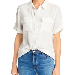 Equipment silk blouse short sleeve